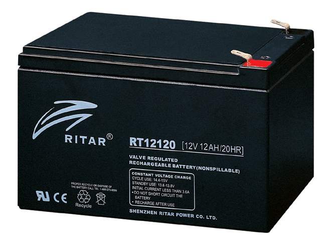 RITAR AGM Batteri 12V 12AH (151x98x95mm) F2 - Image 1