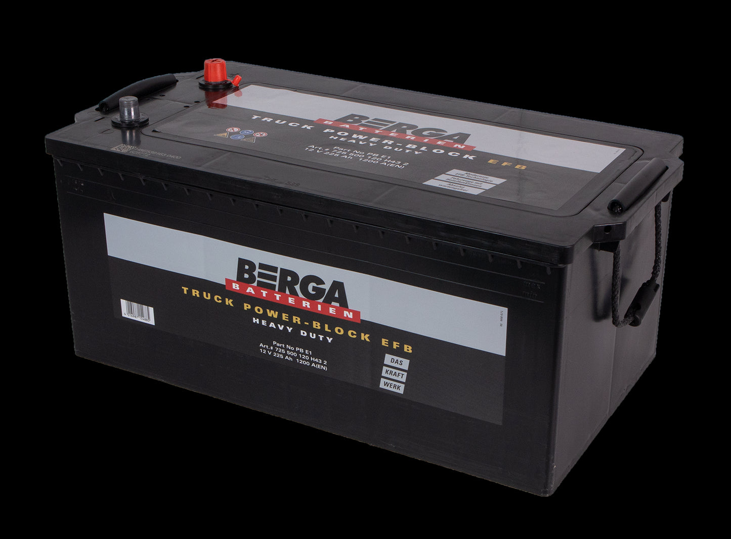 BERGA Truck PB EFB 12V 225AH 1200CCA (518/276/242mm) - Image 3