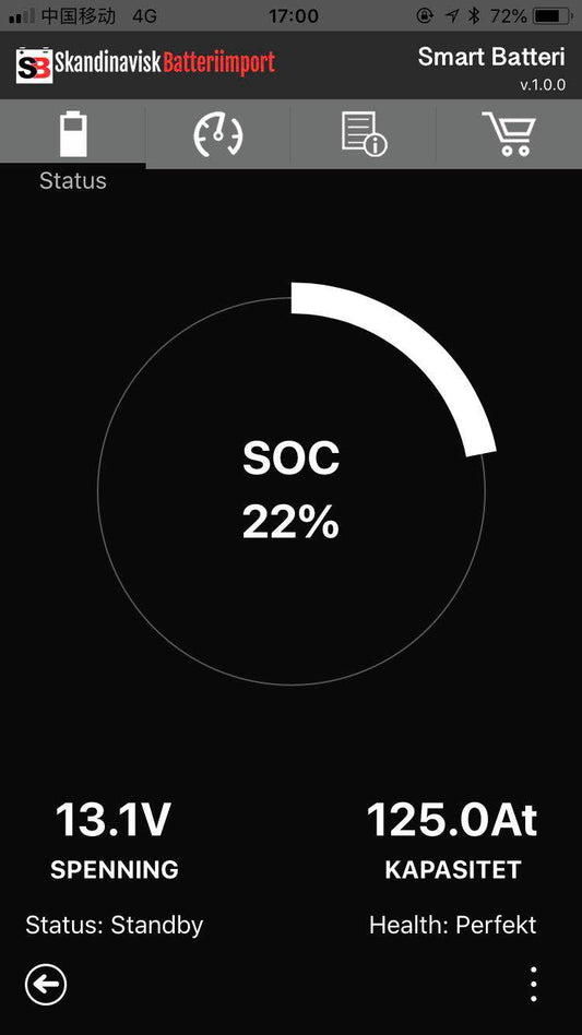 Skanbatt Bluetooth Lithium Batteri 12V 50Ah 50A Bms