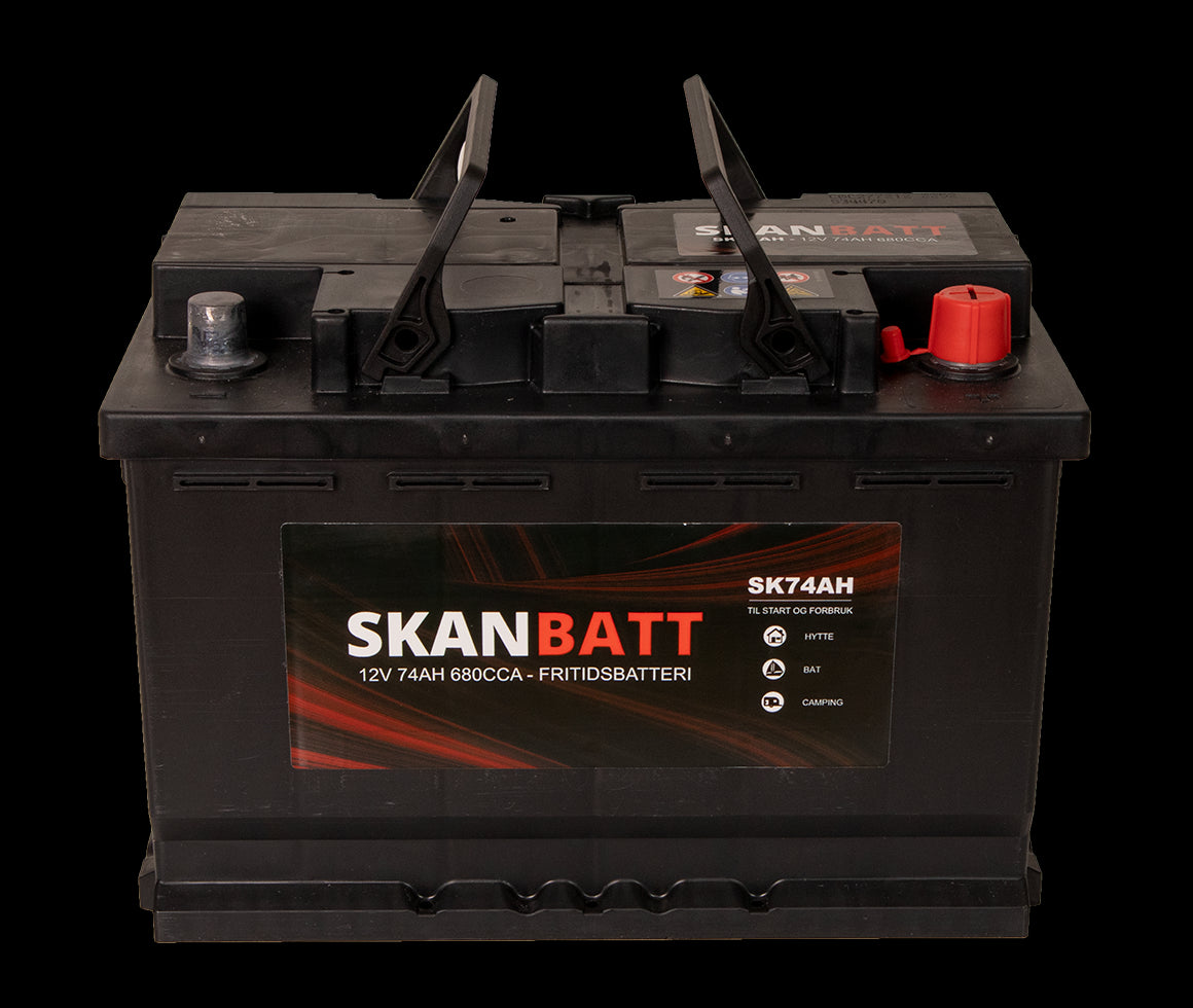 SKANBATT Fritidsbatteri 12V 74AH 680CCA (278x175x190/190mm) +høyre - Image 3