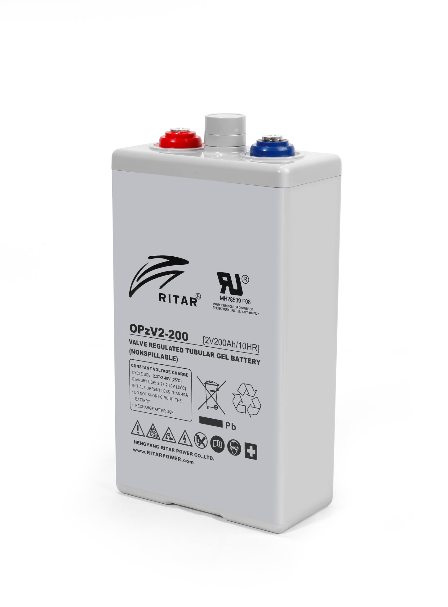 Ritar Opzv Serien Gel Batteri 2V 200Ah