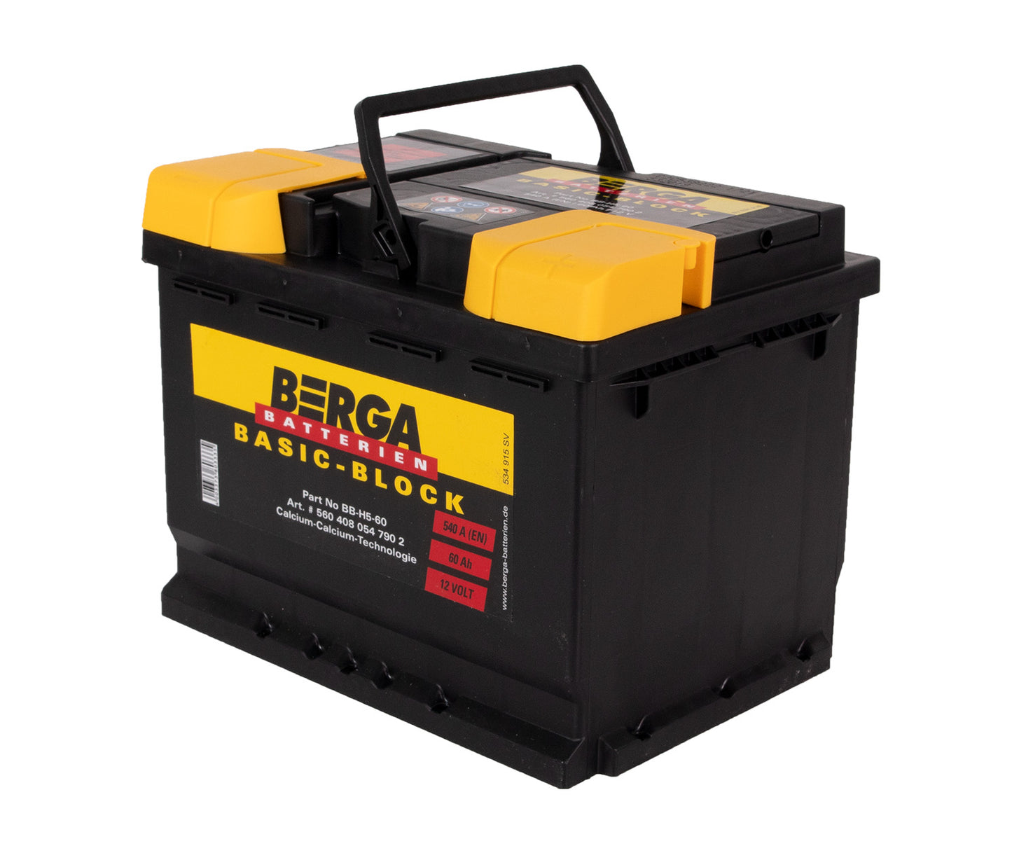 BERGA Basic Block 12V 60AH 540CCA shown in product view image 3