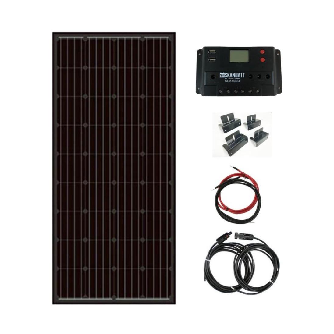 SKANBATT Solcellepakke HYTTE - Mini - 12V - 80W - Image 1