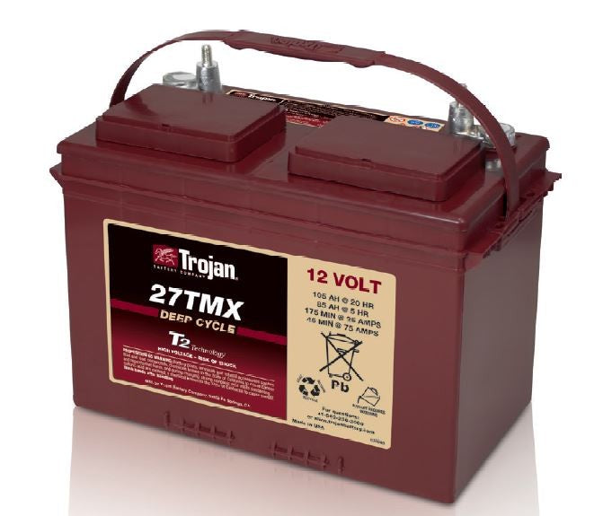 Trojan Deep Cycle Traksjonsbatteri 105Ah (326X168X247Mm) +Venstre