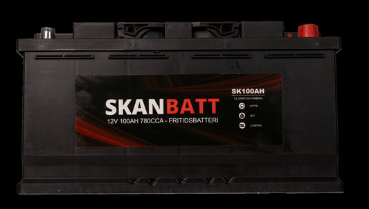 Skanbatt Fritidsbatteri 12V 100Ah 780Cca (354X175X190/190Mm) +Høyre