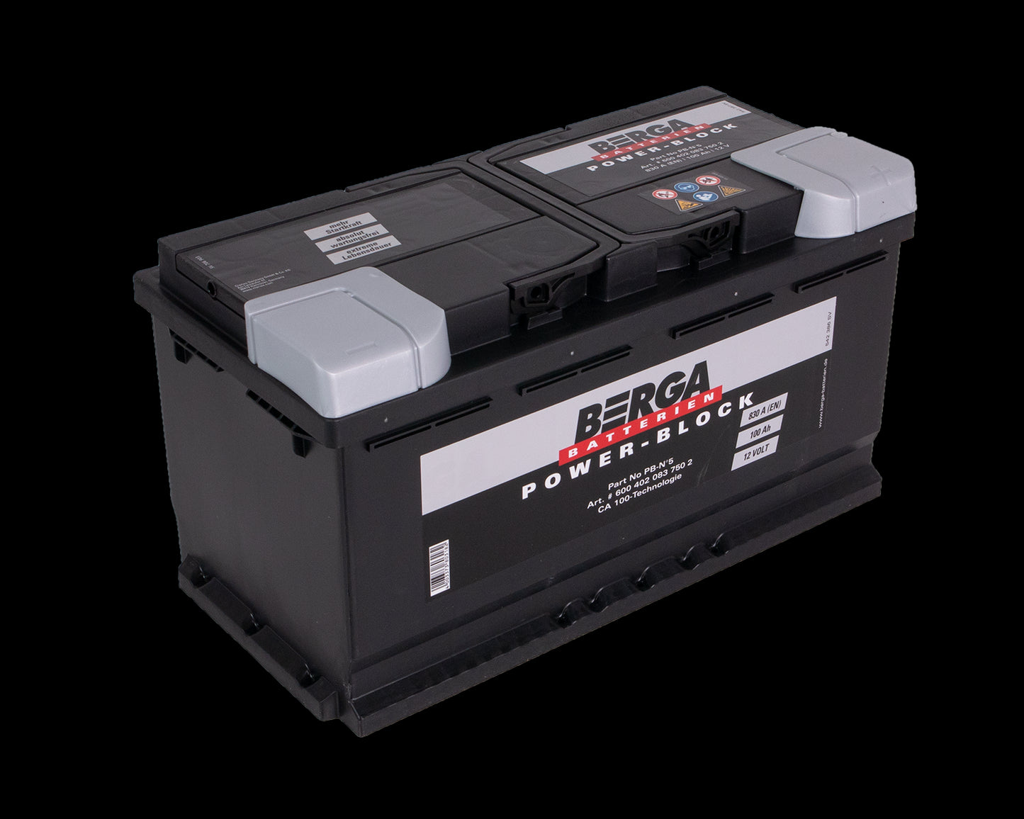BERGA Power Block 12V 100AH 830CCA (353/175/190mm) - Image 1