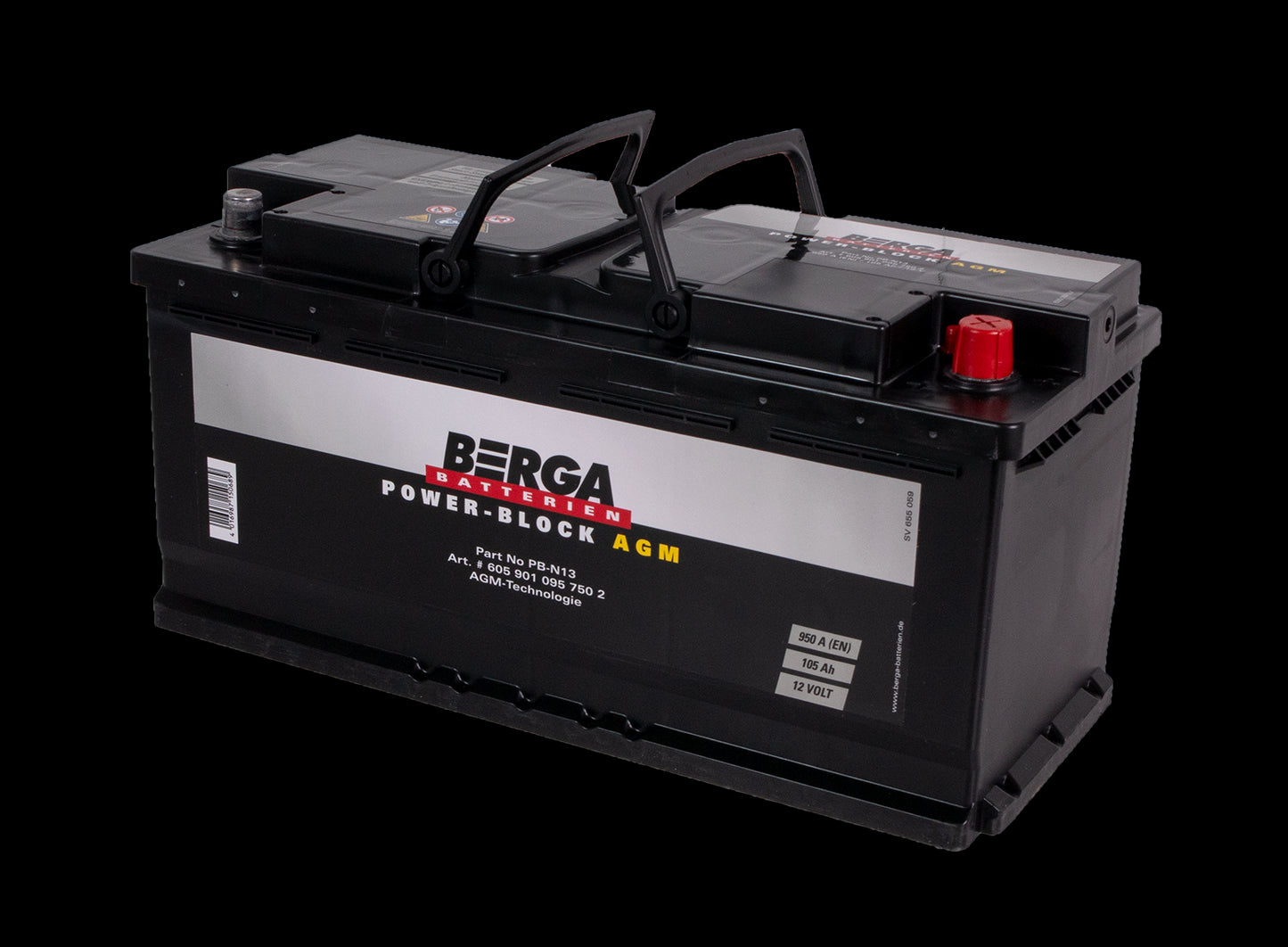 BERGA Power Block AGM 12V 105AH 950CCA (394/175/190mm) - Image 4