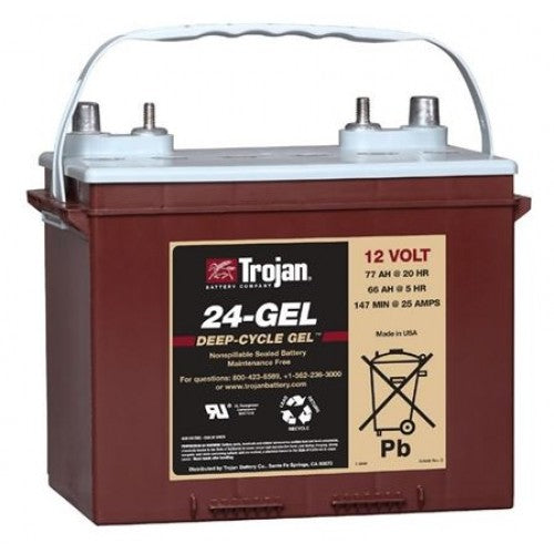 Trojan Gel Deep Cycle Traksjonsbatteri 12V 77Ah (277X168X235Mm) +Venstre