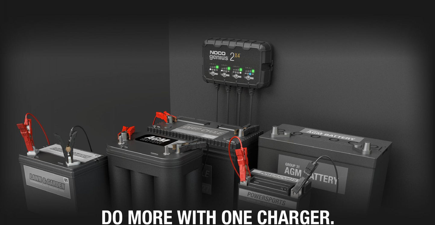 Noco Elektronisk Batterilader 6/12V 4X2A (4-Kanaler)