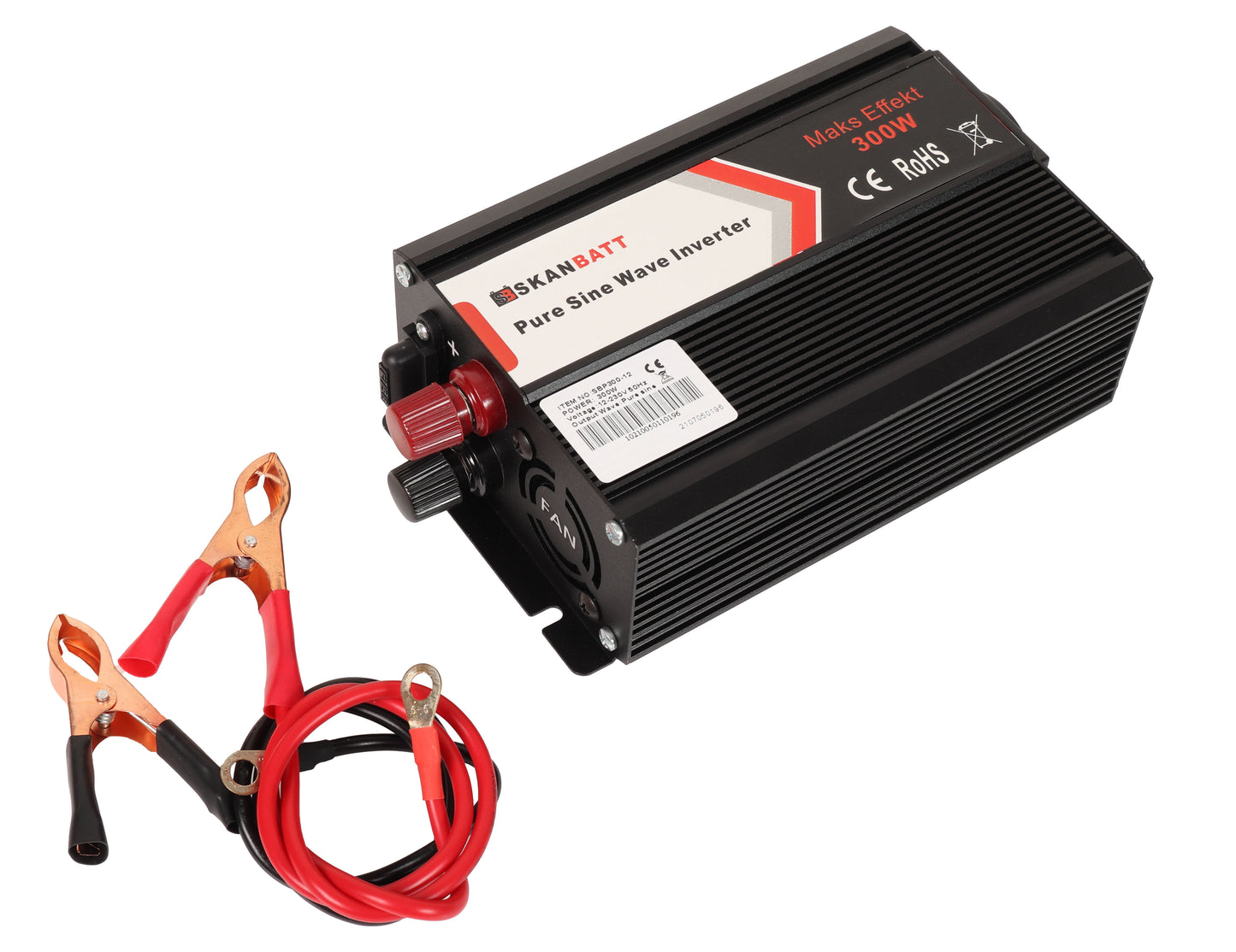 SKANBATT Inverter 12V 300W Ren Sinus - Image 2