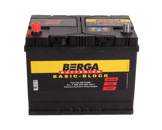 BERGA Basic Block 12V 68AH 550CCA (261/175/220mm)
