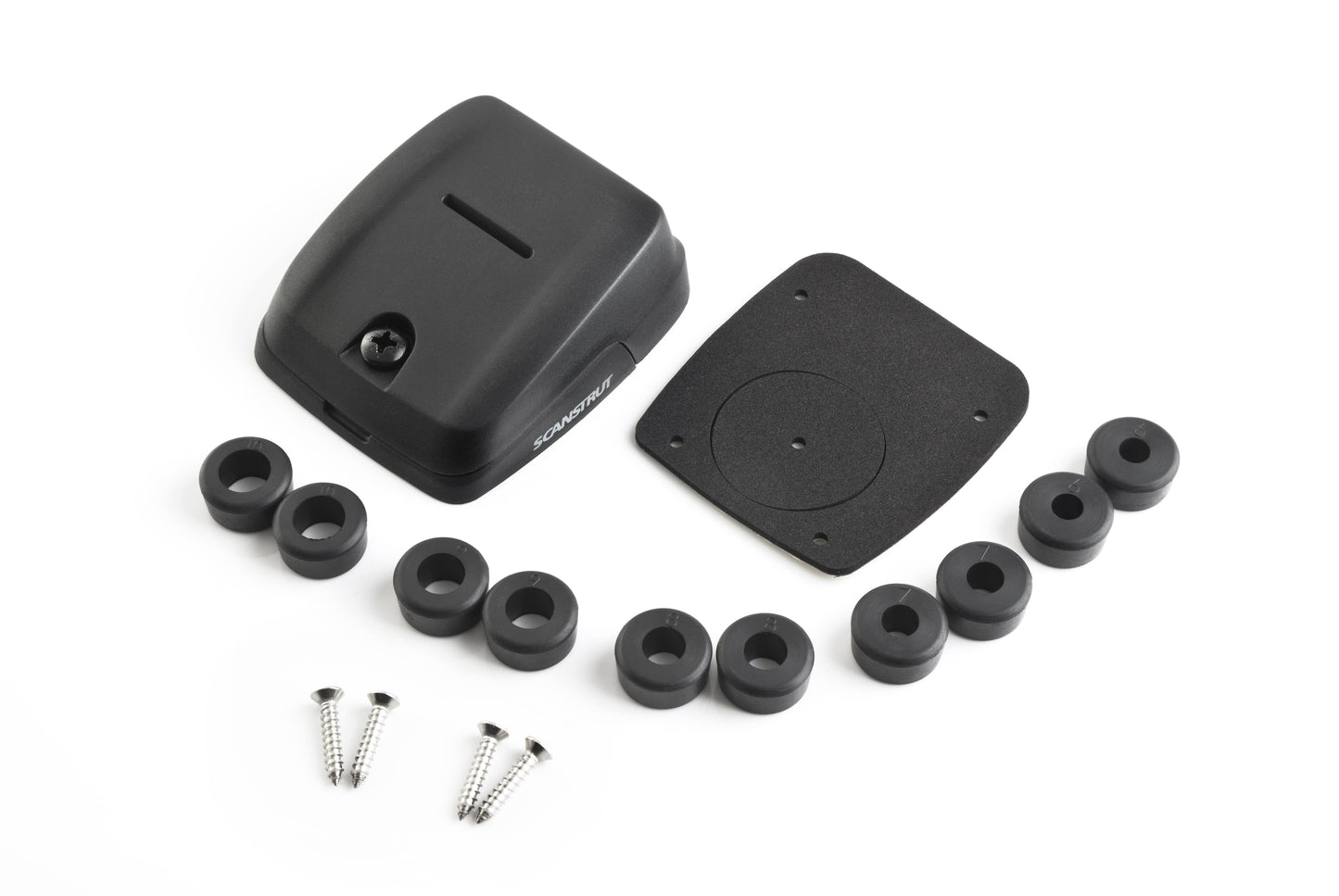 Scanstrut Ds-Hd10 Sort Dobbel Kabelgjennomføring