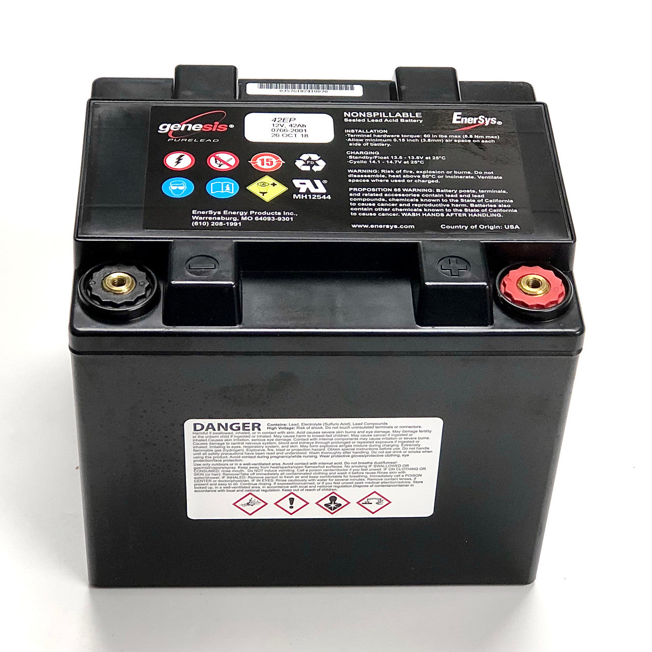 GENESIS G42EP, 12V 42Ah/10h AGM Batteri - Image 1
