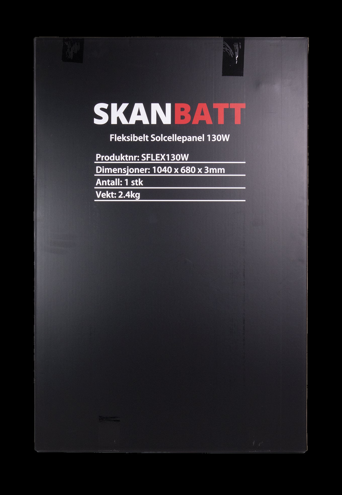 SKANBATT Fleksibelt Solcellepanel 130W - ETFE - 1040x680x3mm - Image 3