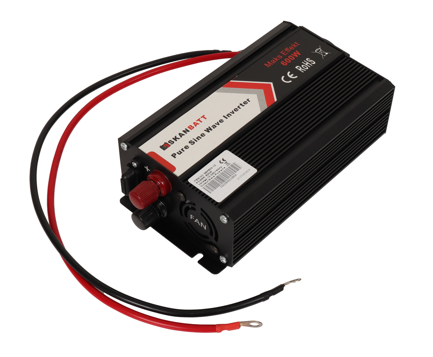 SKANBATT Inverter 12V 600W Ren Sinus - Image 2