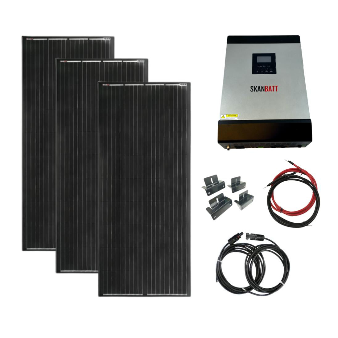 Skanbatt Kraftpakke Hybrid Hytte - Medium - 230V - 3000Va - 600W