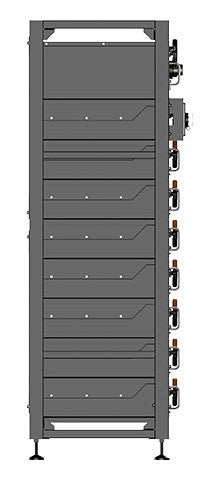 SKANBATT High Volt rack 307,2V - 30,72kWh - Inkludert stativ og BMU - Image 3