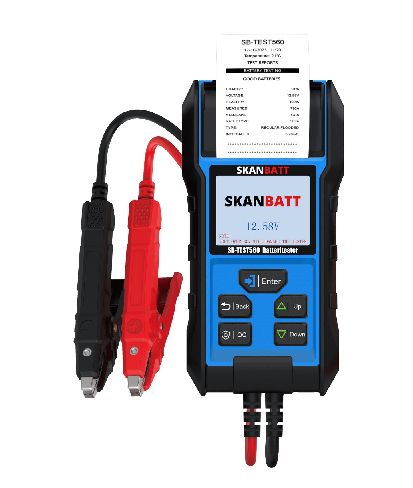 SKANBATT Elektronisk Batteritester med skriver - PRO - Image 1