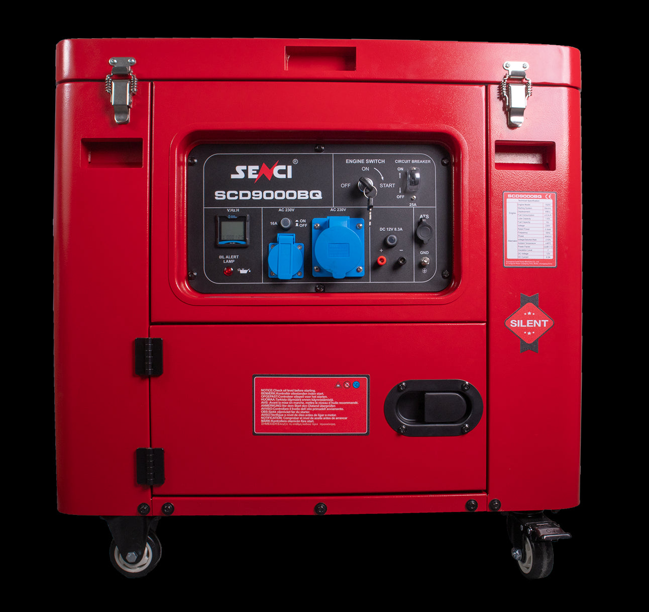 Senci Scd9000Bq Aggregat - Diesel - Max 6000W - Ats - Elektrisk Start