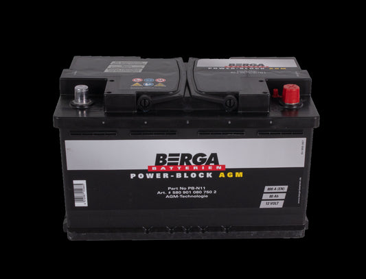 Berga Power Block Agm 12V 80Ah 800Cca (315/175/190Mm)