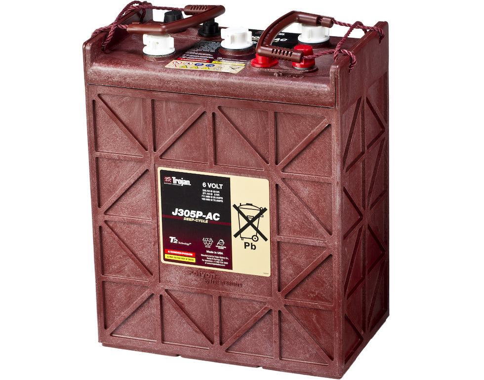 Trojan Deep Cycle Traksjonsbatteri 6V 330Ah (296X176X366Mm) +Diagonalt