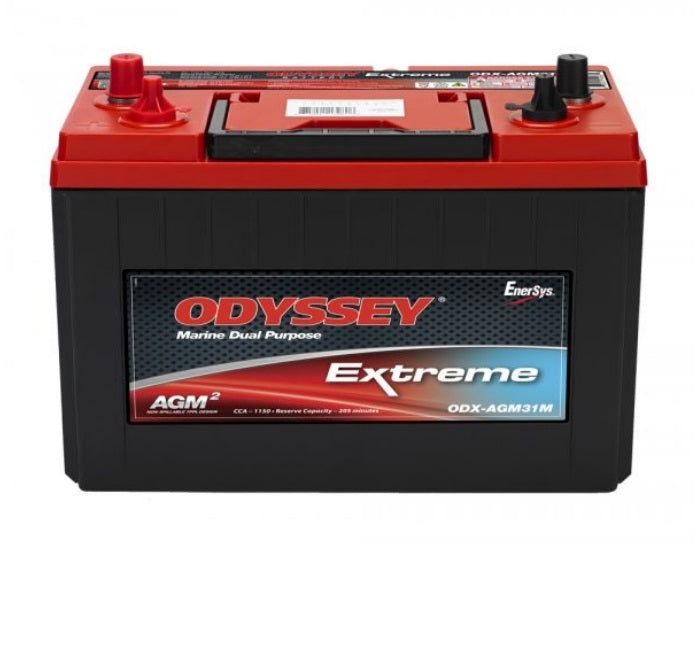 Odyssey 31M-Pc2150T Agm Batteri 12V 100Ah 1150Cca (330X173X239Mm) + Venstre (Dual Sae/Stud Pol)