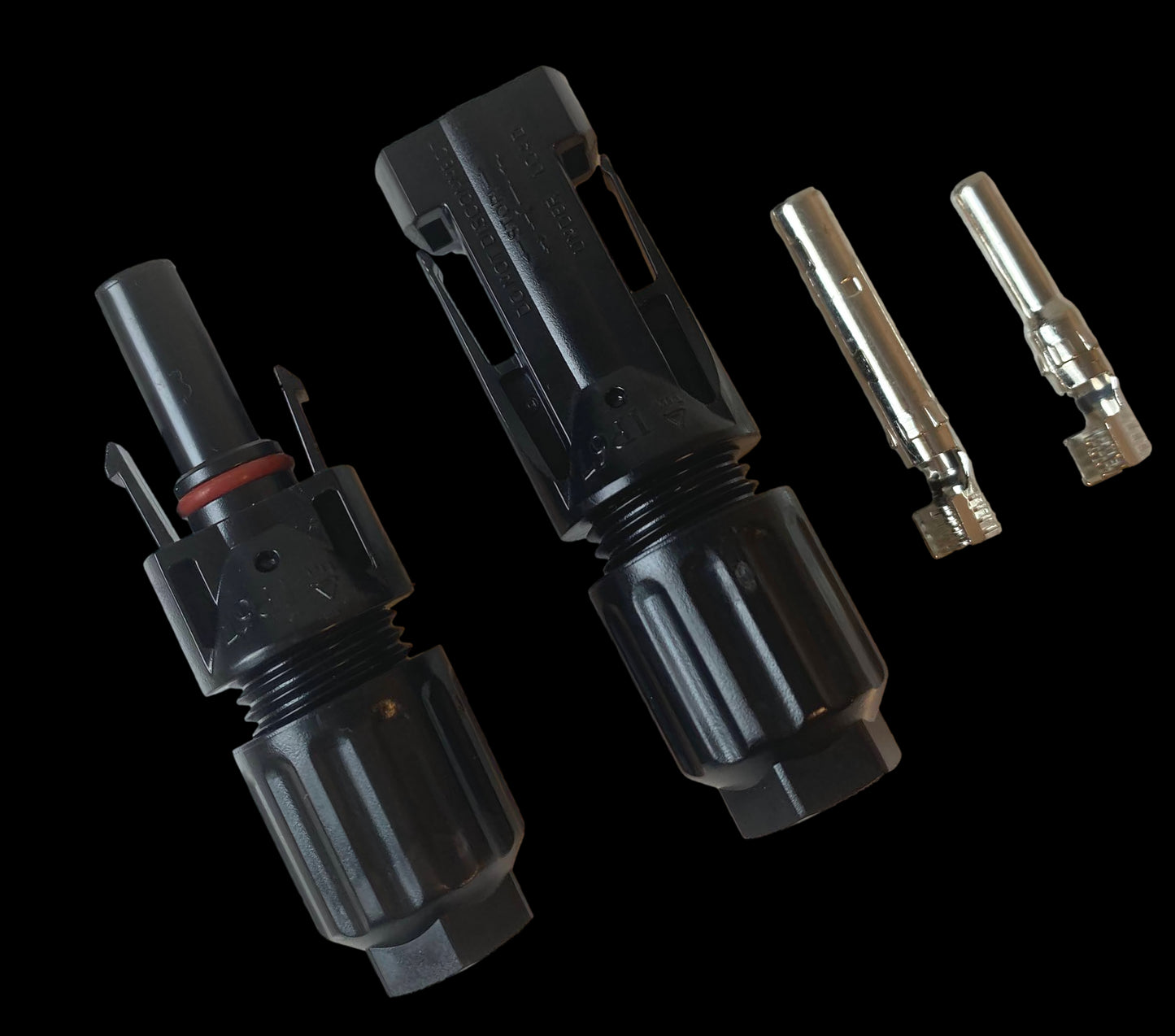 Kontakt til solcellepanel (par) MC4 for 6mm2 kabel