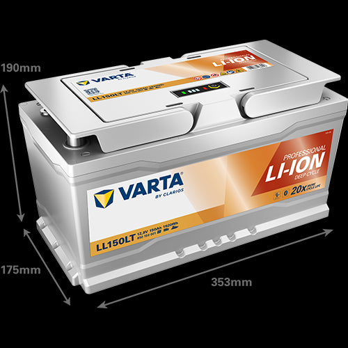 Varta Lithium Ll150 12V 150Ah - Heat - Bluetooth (353X175X190Mm)