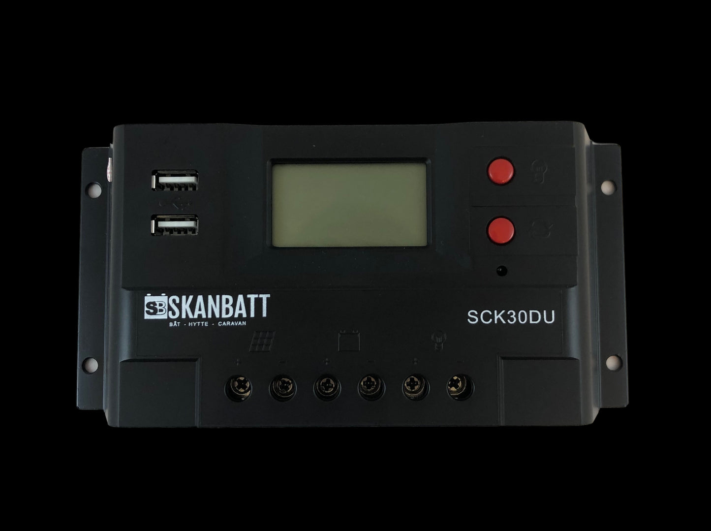 Skanbatt Solcelleregulator Pwm 12/24V 30A (Sck30Du)