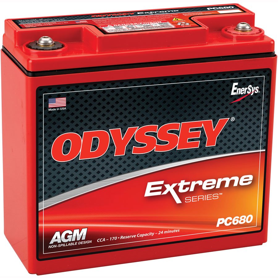 Odyssey Pc680Mj Agm Batteri 12V 16Ah 170Cca (185X79X163Mm) +Høyre