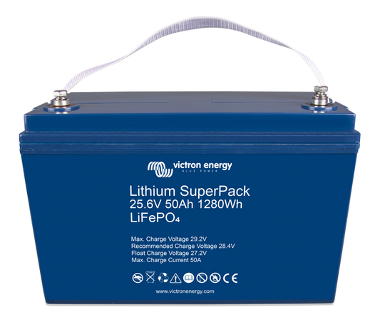 Victron Lithium Superpack 25,6V/50Ah (M8) shown in product view