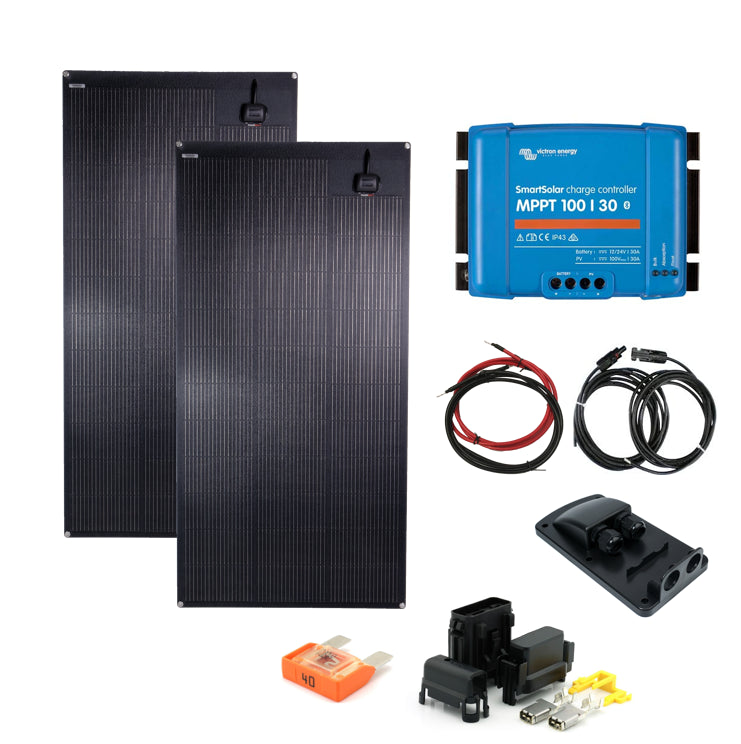 SKANBATT 135x67 - 320W Flexi komplett kit 2x160W med VICTRON BT MPPT - Image 1