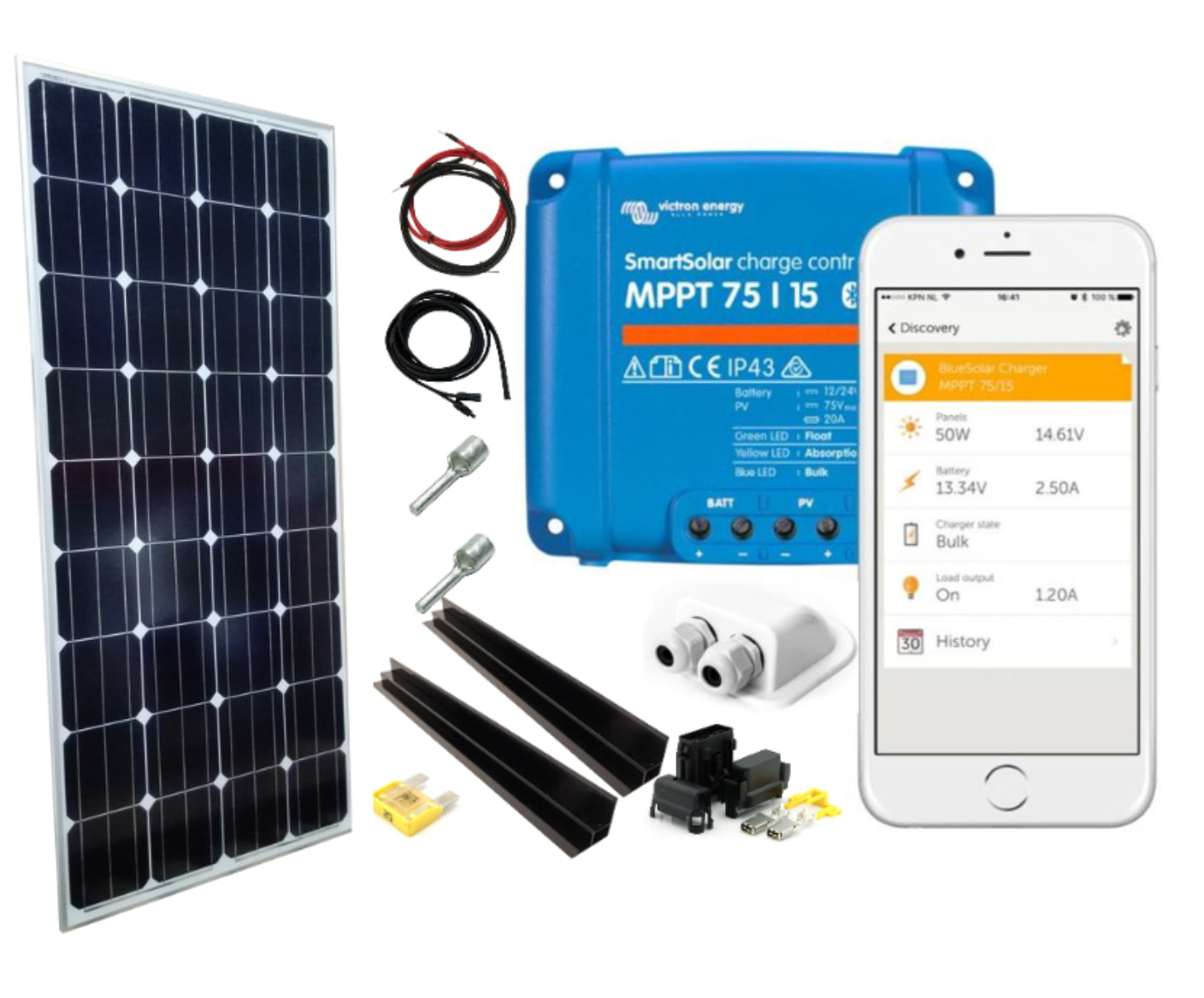 Skanbatt 150X68 - 200W Mono Perc Komplett Kit Med Victron Og Jonasfeste