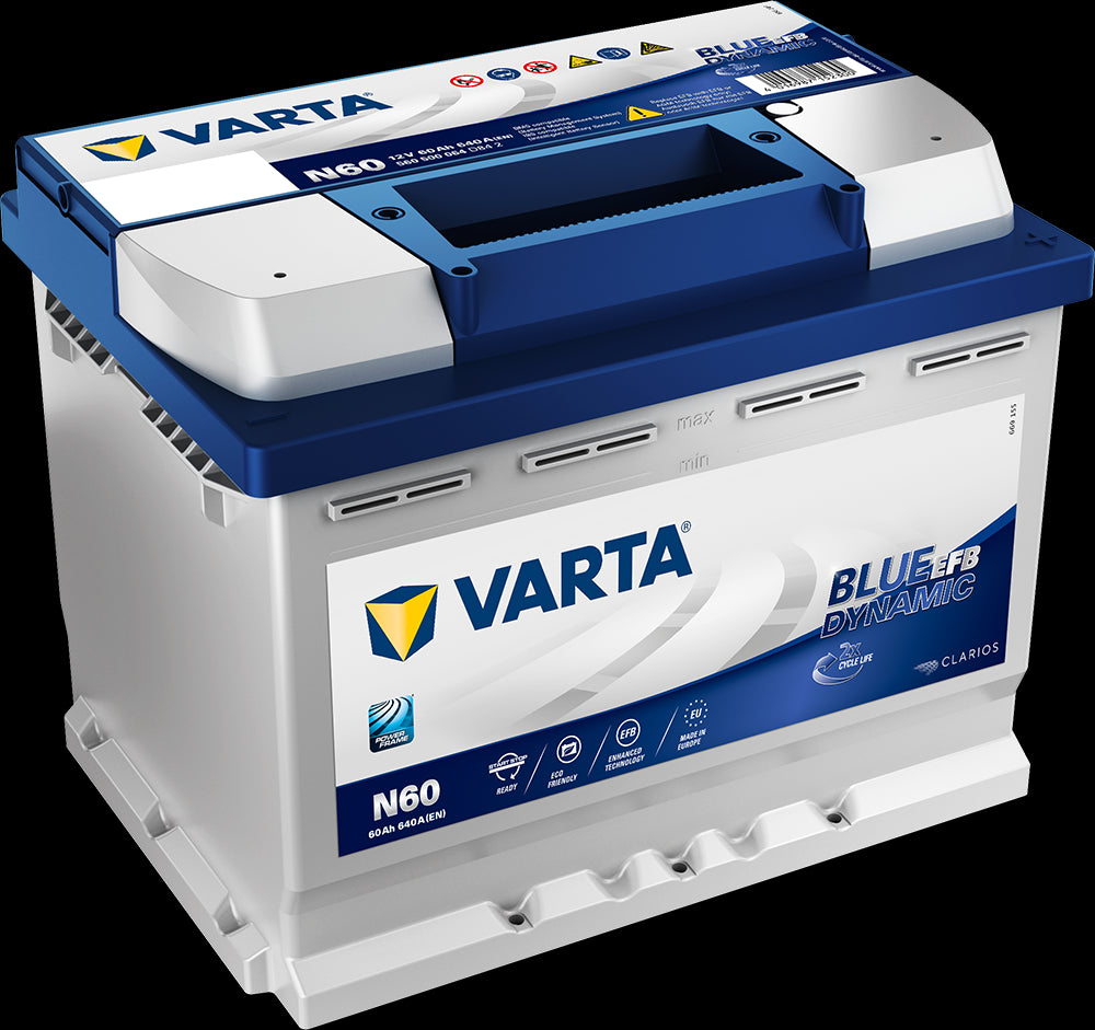 Varta Blue Dynamic Efb Batteri 12V 60Ah 640Cca (242X175X190/190Mm) +Høyre N60