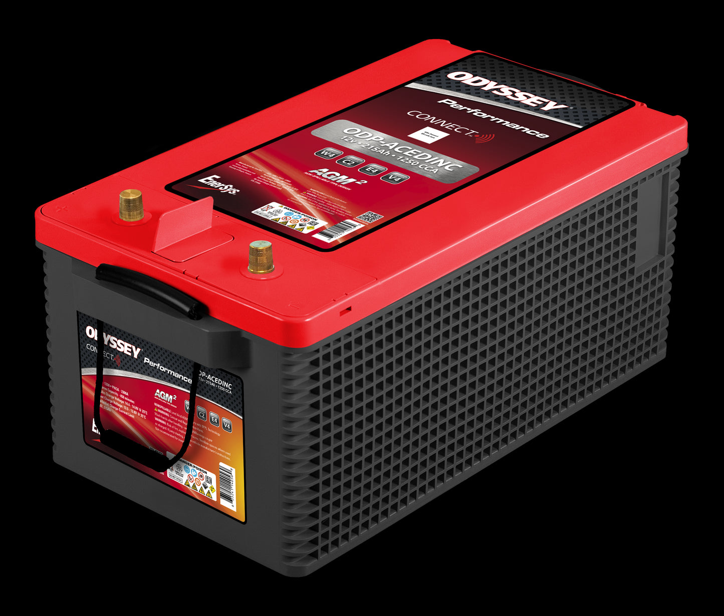 Odyssey Odp-Acedinc C-1250 Agm Batteri 12V 215Ah 1250Cca (517X275X241Mm) + Venstre (M/Bluetooth)