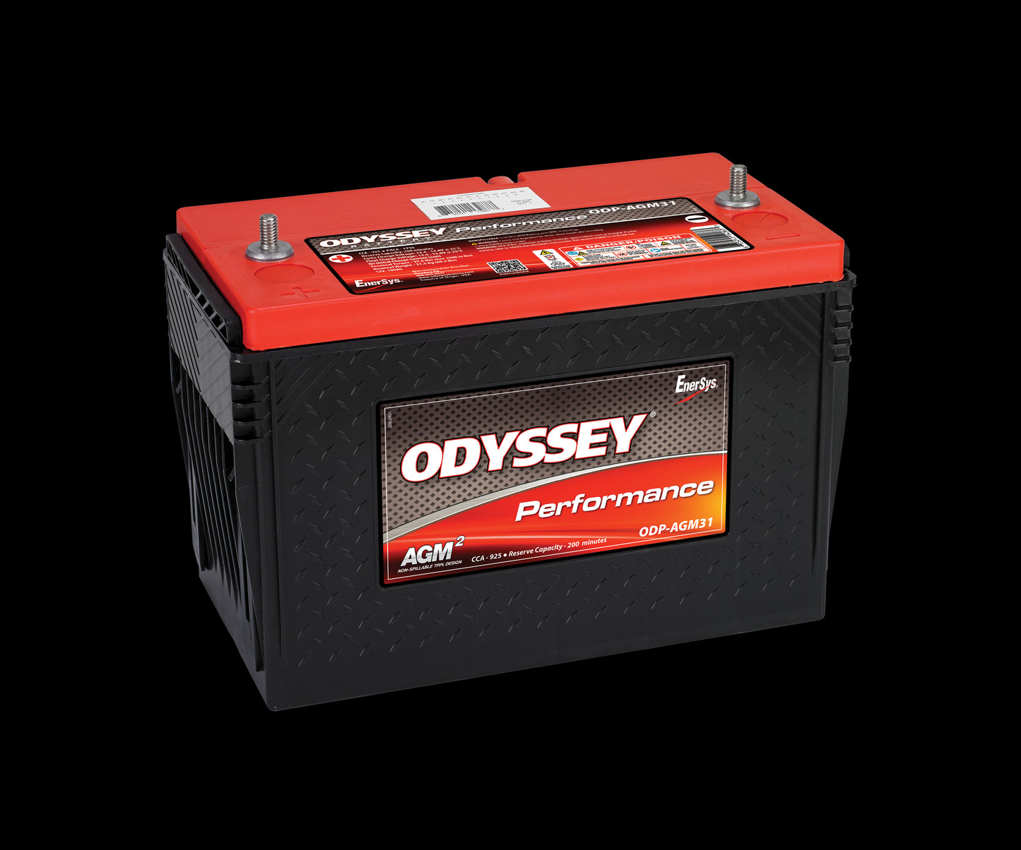 Odyssey Odp-Agm31 Agm Batteri 12V 100Ah 925Cca (330X172X243Mm) +Venstre (Stud)
