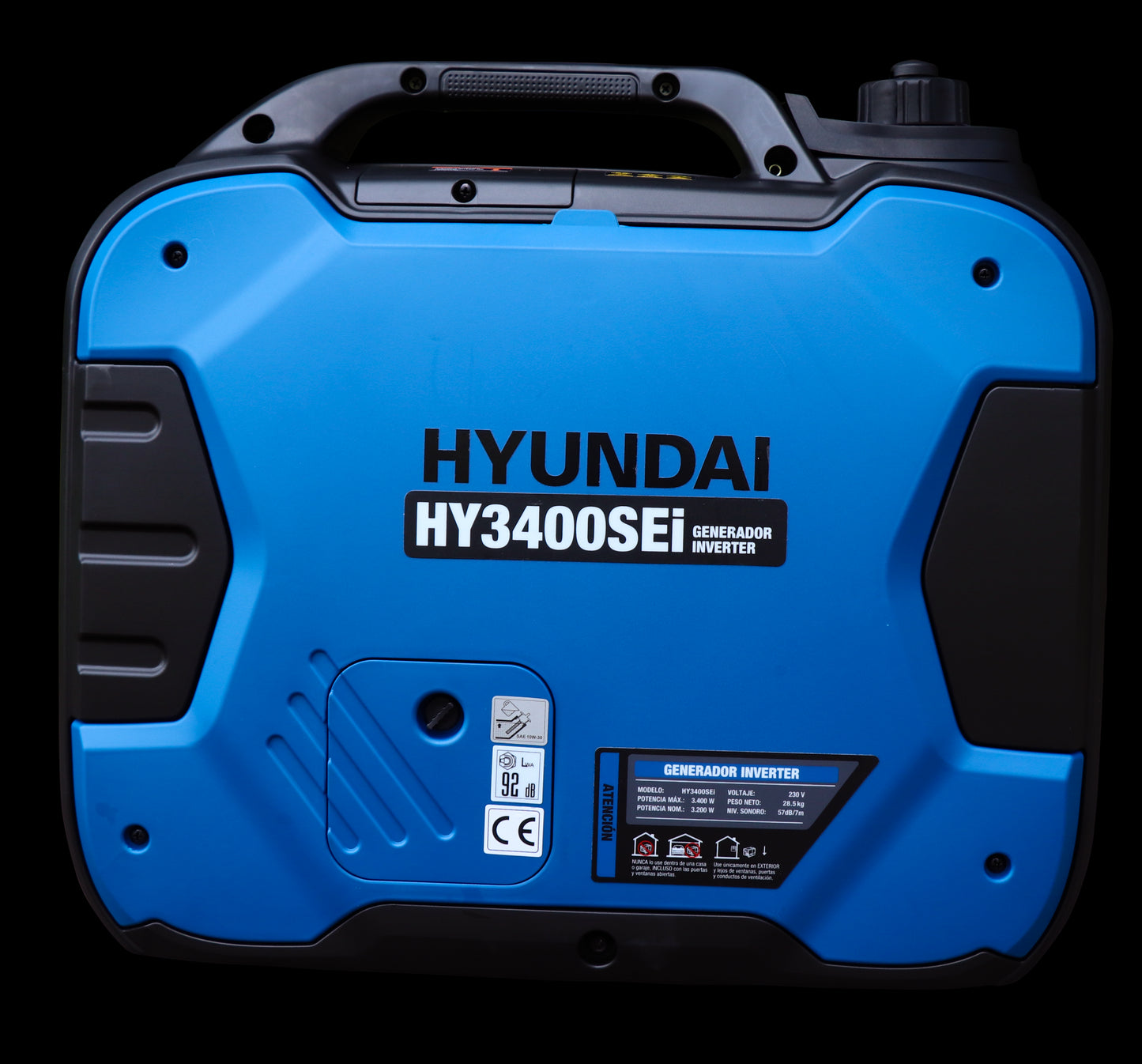 Hyundai Hy3400Sei Inverter Aggregat 3400W - Elektrisk Start