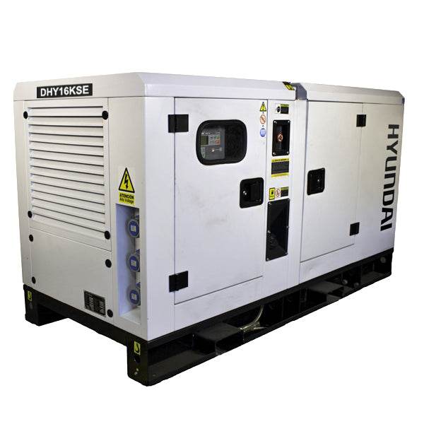 HYUNDAI DHY16KSE Diesel strømaggregat 16,5kVA 400V 3-fas - 1500RPM - Vannkjølt - Proffvolt