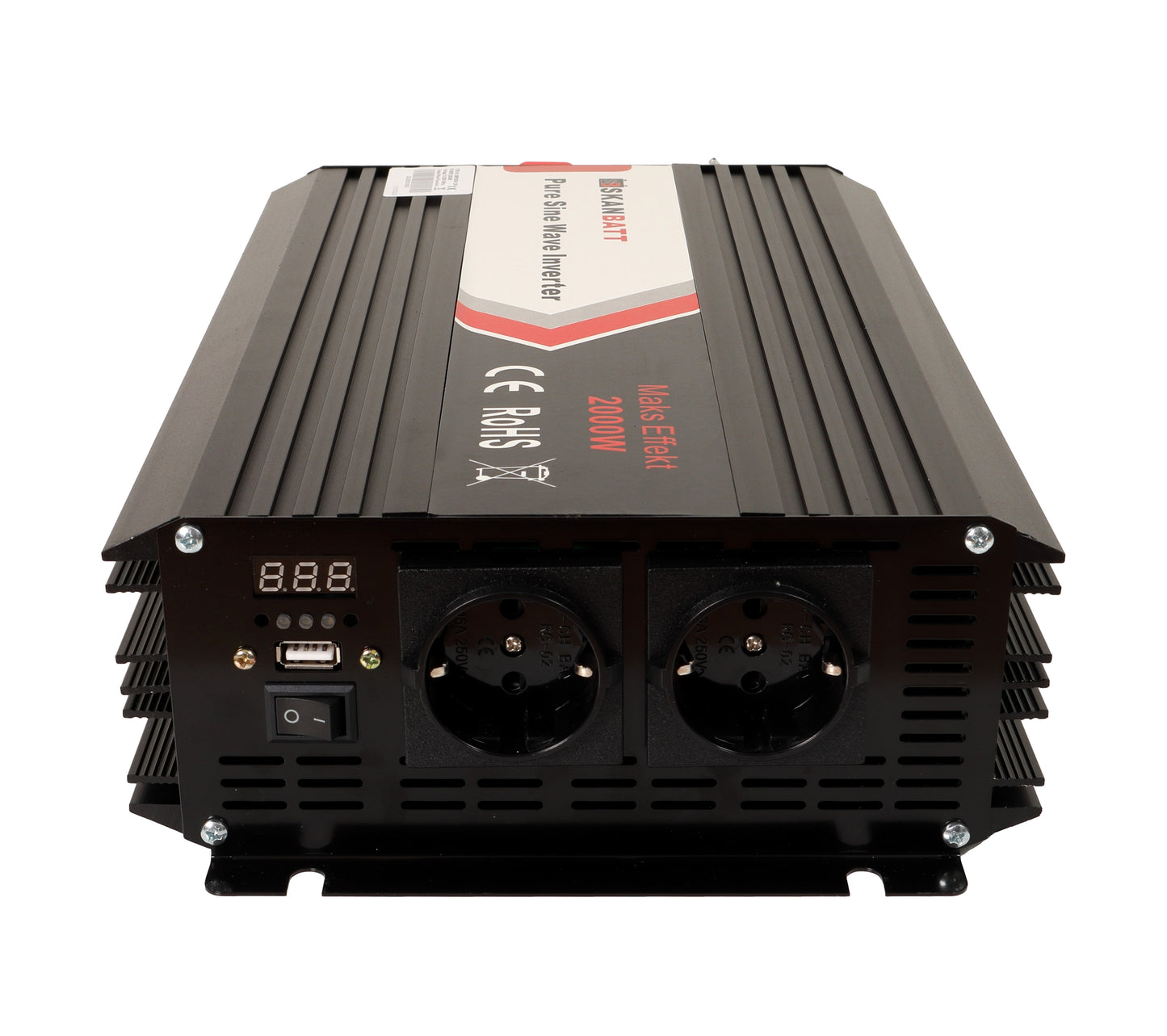 SKANBATT Inverter 12V 2000W Ren Sinus m/Trådløs Fjernkontroll - Image 4