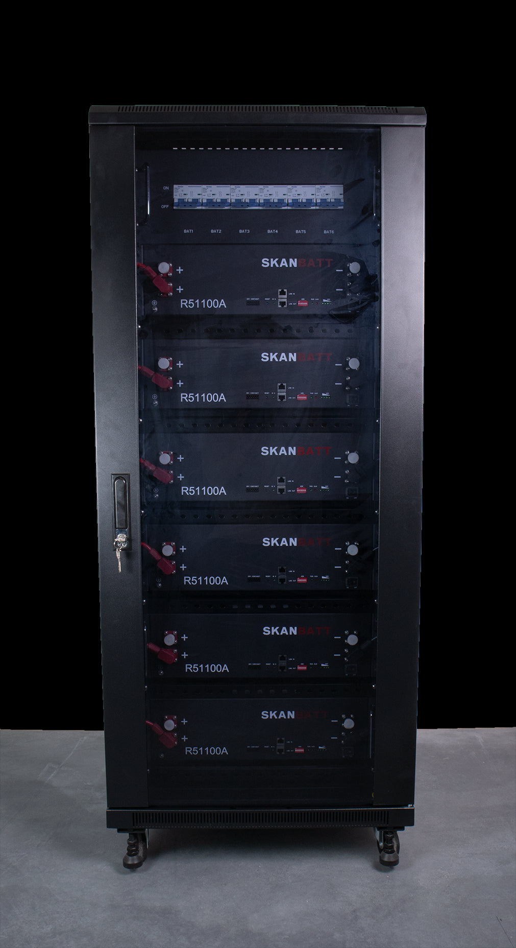 SKANBATT Kabinett/batteriskap for lithium rackmoduler 3U - Image 4