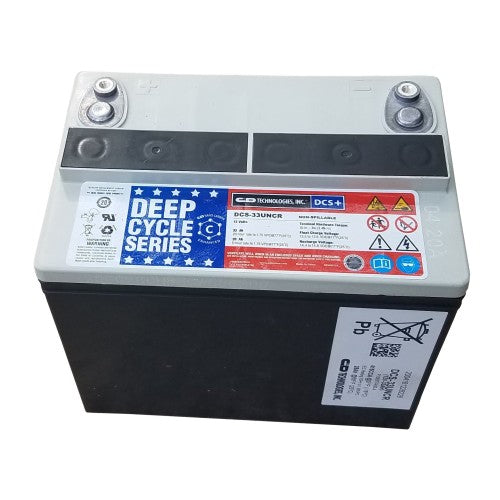 Agm Deep Cycle Batteri 12V 33Ah Til Tesla Model S