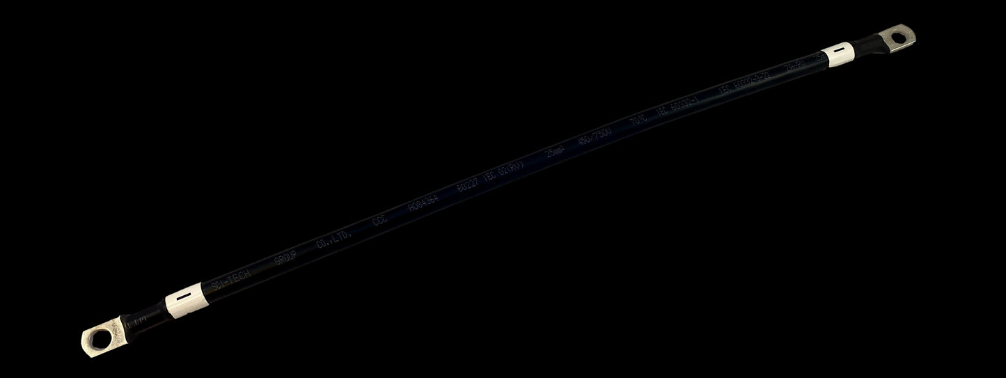 Kabel 25mm2 m/8mm 40CM lengde (sort/sort) MINUS - Image 1