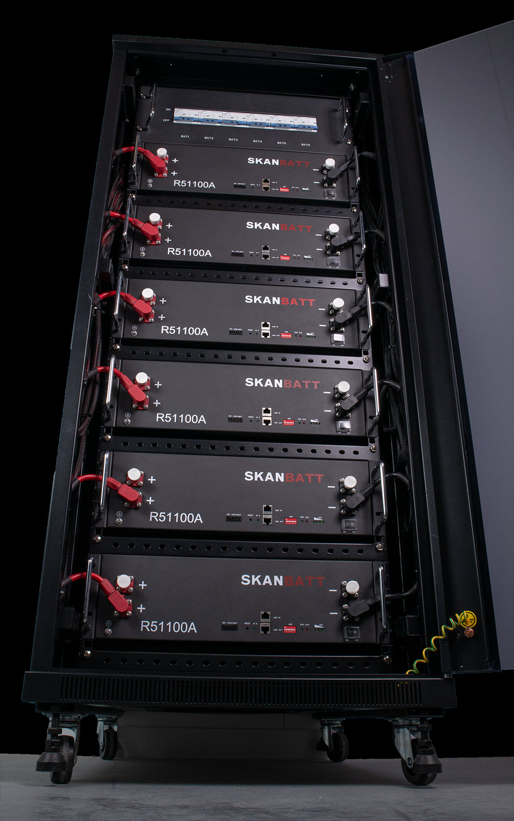 Skanbatt Kabinett/Batteriskap For Lithium Rackmoduler 3U