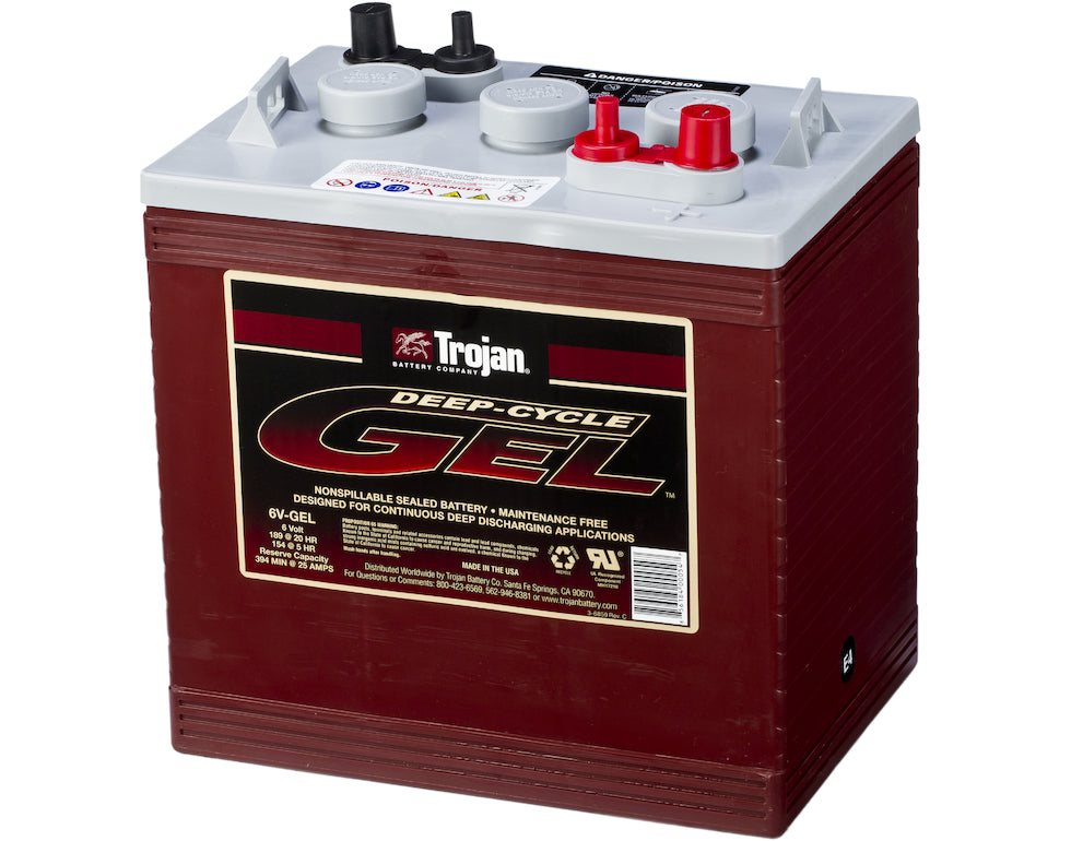 Trojan Gel Deep Cycle Traksjonsbatteri 6V 189Ah (260X180X275Mm) +Diagonalt