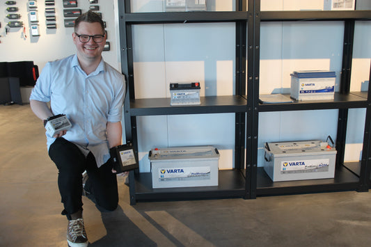 Batteritest av startbatteri i Proffvolt-butikken