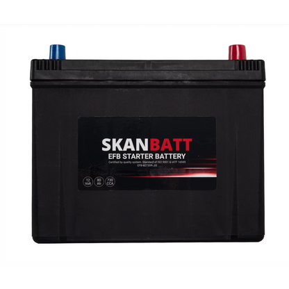 SKANBATT EFB Startbatteri 12V 80AH 730CCA (260x174x225mm) +R