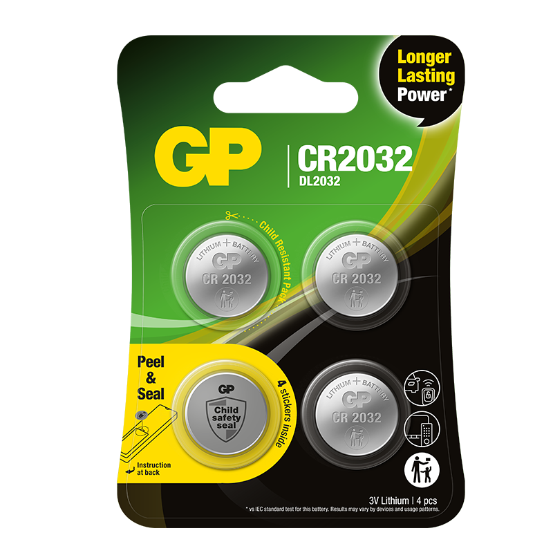 GP CR 2032 3V 4-pack