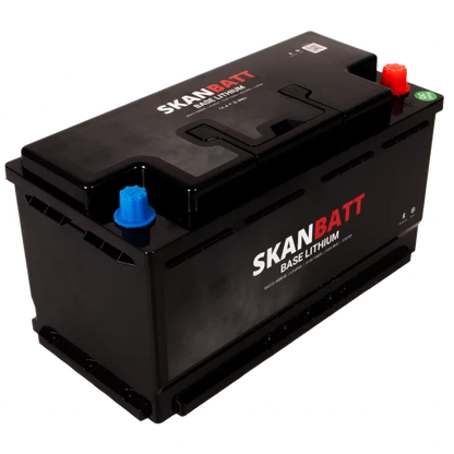SKANBATT Base Lithium - 12V 100Ah 100A BMS - 355x175x190mm - Bluetooth - Heat - 3 Års garanti - Bobil