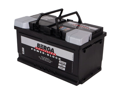 BERGA Power Block 12V 80AH 740CCA shown in detail view