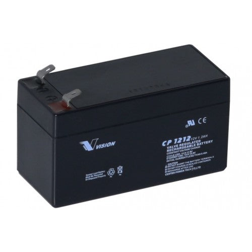 Vision AGM Batteri 12V 1,2AH (97x43x58mm) - Image 1